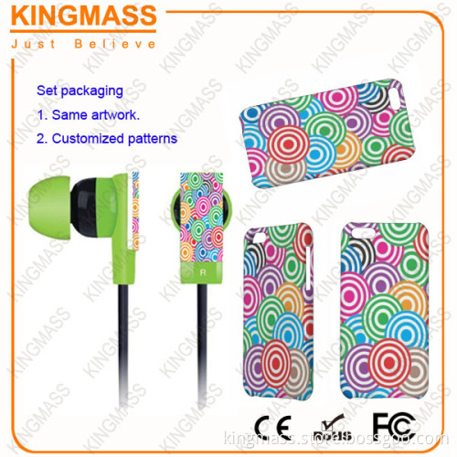 2016 newest gift packaging set Personalized phone cases + earphones (Customized color and patterns)